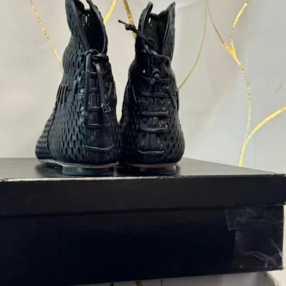 Chanel Perforated Leather Ankle Boots – Black, Size 40 - Picture 3 of 6